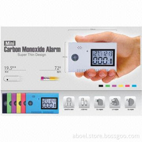 Mini Carbon Monoxide Detector, EN50291 with LCD Display